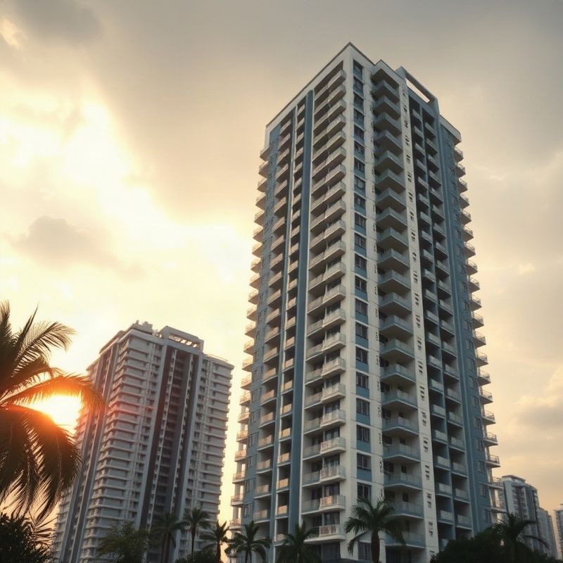 Edifício residencial de alto padrão em Recife ao entardecer